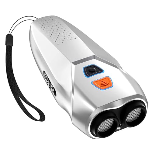 Pilipane Hundebarkungssteuergerät Ultraschall Anti -Barking -Gerät mit LED -Taschenlampe 3 Modi wiederaufladbare tragbare Stopper für Hunde im Innenbereich im Freien Silber Schwarz (Silber) von Pilipane