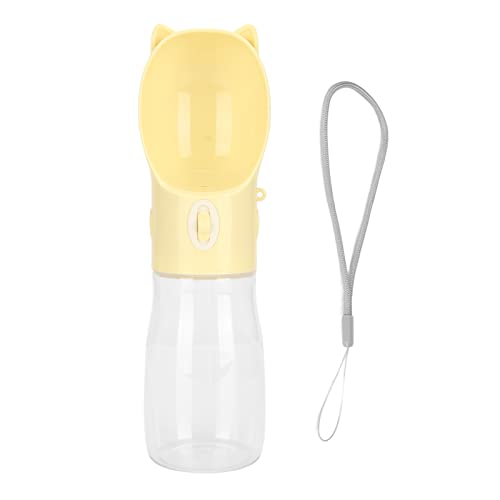Pilipane Hundewasserflasche Leckage Proof Spülmaschine Safer tragbare Haustier -Trinkflasche für Katzenpuppen -Kaninchen 380 ml (Gelb s) von Pilipane