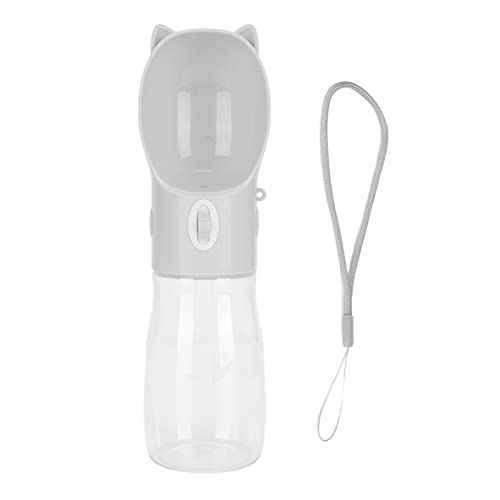 Pilipane Hundewasserflasche Leckage Proof Spülmaschine Safer tragbare Haustier -Trinkflasche für Katzenpuppen -Kaninchen 380 ml (Grau s) von Pilipane