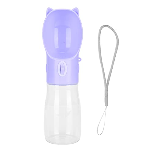 Pilipane Hundewasserflasche Leckage Proof Spülmaschine Safer tragbare Haustier -Trinkflasche für Katzenpuppen -Kaninchen 380 ml (Lila s) von Pilipane
