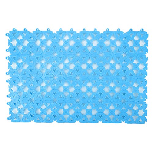 Pilipane Kunststoff-Haustier-Matte Anti-Rutsch-Hohl-Design Wasser-Leckage-Beweis für langlebige Boden Polster für Haustier käfige Badezimmer Blau Lila Rosa Grün 11,4x7,9x0,4 Zoll (Blau) von Pilipane