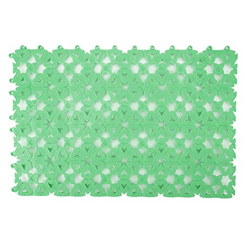 Pilipane Kunststoff-Haustier-Matte Anti-Rutsch-Hohl-Design Wasser-Leckage-Beweis für langlebige Boden Polster für Haustier käfige Badezimmer Blau Lila Rosa Grün 11,4x7,9x0,4 Zoll (Grün) von Pilipane