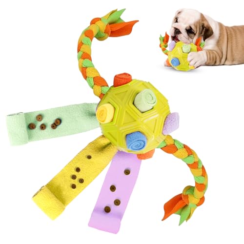 Pilipane Schnüffelball für Hunde,Interactive Dog Toy,Schnüffelball Spielzeug für Haustiere mit Bissfestem Seil, Lindert Langeweile,Schnüffelball Hund für kleine,Mittelgroße und große Hunde von Pilipane
