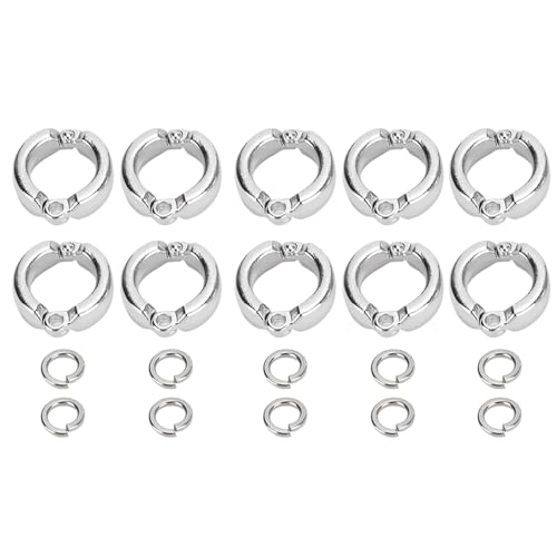 Pilipane Vogelpapageien Bein Ring Metalllegierung Trainingszubehör für Outdoor -Fliegenaktivität 10pcs Mehrere Größen (6) von Pilipane