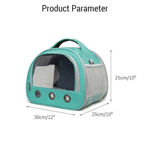 Tragbare Hamster-Trage Tasche Atmungsaktives Meers chweinchen im Freien mit transparentem Fenster Handtasche Kaninchen Kleintier Reisetasche mit Schulter Gurt für Reisen Wander (Schwarz) von Pilipane