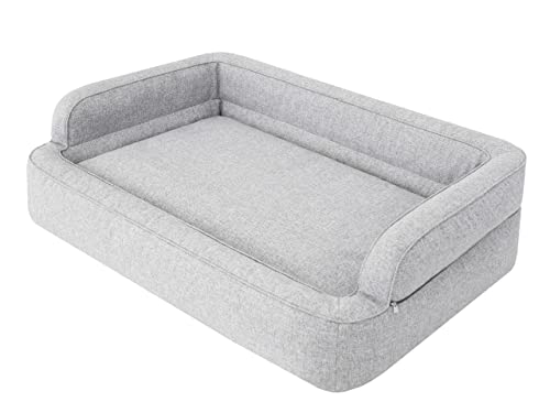 PillowPrim Hundebett, Möbel für Tiere, Katzenbett, Abnehmbar Bezug, Hundekorb, Hundekissen, Hundeliege, Schlafplätze, Hundesofa, Asche, XL: 96x62 cm PillowPrim Hundebett, Möbel für Tiere, Katzenbett, Abnehmbar Bezug, Hundekorb, Hundekissen, Hundeliege, Schlafplätze, Hundesofa, Asche, XL: 96x62 cm von PillowPrim
