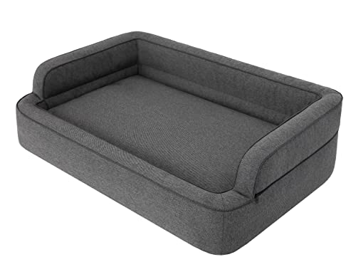 PillowPrim Hundebett, Möbel für Tiere, Katzenbett, Abnehmbar Bezug, Hundekorb, Hundekissen, Hundeliege, Schlafplätze, Hundesofa, Graphit, XL: 96x62 cm PillowPrim Hundebett, Möbel für Tiere, Katzenbett, Abnehmbar Bezug, Hundekorb, Hundekissen, Hundeliege, Schlafplätze, Hundesofa, Graphit, XL: 96x62 cm von PillowPrim