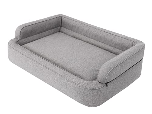 PillowPrim Hundebett, Möbel für Tiere, Katzenbett, Abnehmbar Bezug, Hundekorb, Hundekissen, Hundeliege, Schlafplätze, Hundesofa, Grau, XXL: 117x79 cm PillowPrim Hundebett, Möbel für Tiere, Katzenbett, Abnehmbar Bezug, Hundekorb, Hundekissen, Hundeliege, Schlafplätze, Hundesofa, Grau, XXL: 117x79 cm von PillowPrim