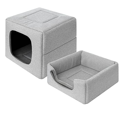 Hundebett, Stoffhundehaus, Katzenhöhle, Hundehütte, Hundekorb, Hundeliege, Schlafplätze, Möbel für Tiere, Hundesofa, Asche, M: 45x45x35/17,5 cm Hundebett, Stoffhundehaus, Katzenhöhle, Hundehütte, Hundekorb, Hundeliege, Schlafplätze, Möbel für Tiere, Hundesofa, Asche, M: 45x45x35/17,5 cm von PillowPrim