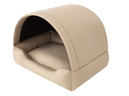 Hundebett, Stoffhundehaus, Katzenhöhle, Hundehütte, Hundekorb, Hundeliege, Schlafplätze, Möbel für Tiere, Hundesofa, Beige, L: 60x47 cm Hundebett, Stoffhundehaus, Katzenhöhle, Hundehütte, Hundekorb, Hundeliege, Schlafplätze, Möbel für Tiere, Hundesofa, Beige, L: 60x47 cm von PillowPrim