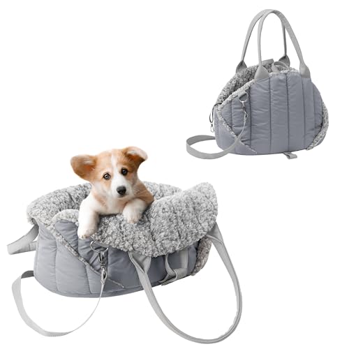 Hundetragetasche, Vertellbar, Schultergurt, Haustiertragetasche, Transport, Katzentasche, Reisetasche, Camping, Tasche, Asche, 38x24x28 cm Hundetragetasche, Vertellbar, Schultergurt, Haustiertragetasche, Transport, Katzentasche, Reisetasche, Camping, Tasche, Asche, 38x24x28 cm von PillowPrim