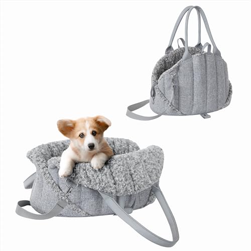 Hundetragetasche, Vertellbar, Schultergurt, Haustiertragetasche, Transport, Katzentasche, Reisetasche, Camping, Tasche, Asche Inari, 47x29x32 cm von PillowPrim