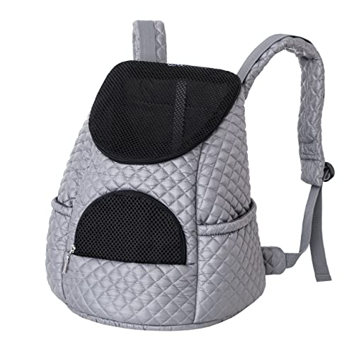 Katzentragetasche, Transportbox, geräumiger Hundetragetasche, Transport, Backpack, Rucksack, für Hunden oder Katzen, Reise, Asche, S: 32x31 cm von PillowPrim