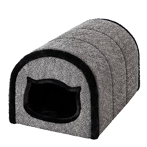 PillowPrim, Katzenhöhle, katzenbett, Spielzeug, Indoor, katzenbaum, Katzentunnel Bett, Cat Cave, Kuschelkissen, Graphit Anthology, Größe 1: 29x40x27 cm von PillowPrim