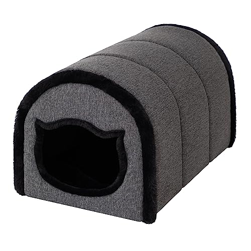 PillowPrim, Katzenhöhle, katzenbett, Spielzeug, Indoor, katzenbaum, Katzentunnel Bett, Cat Cave, Kuschelkissen, Graphit Inari, Größe 2: 33x51x30 cm von PillowPrim