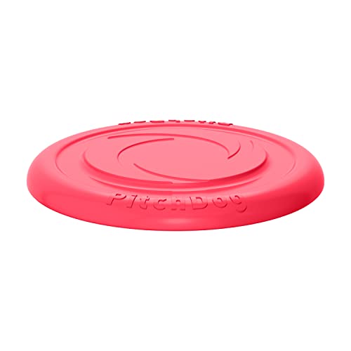 PillowPrim Disc für Hunde, Frisbee, interaktive Outdoor-Spielzeug, Flying, Soft, Gummi, aus Naturkautschuk Schwimmend, Hundetraining, Toy, Fetch, Rosa, ⌀ 24 cm von PillowPrim