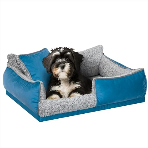 PillowPrim Hundebett, Haustiermatratze, Katzenbett, Hundekissen, Hundekorb, Hundesofa, Liegeplatz für Hund, Orthopädische, Möbel, 45x32 cm, Blau PillowPrim Hundebett, Haustiermatratze, Katzenbett, Hundekissen, Hundekorb, Hundesofa, Liegeplatz für Hund, Orthopädische, Möbel, 45x32 cm, Blau von PillowPrim