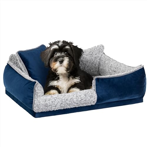 PillowPrim Hundebett, Haustiermatratze, Katzenbett, Hundekissen, Hundekorb, Hundesofa, Liegeplatz für Hund, Orthopädische, Möbel, 45x32 cm, Marineblau PillowPrim Hundebett, Haustiermatratze, Katzenbett, Hundekissen, Hundekorb, Hundesofa, Liegeplatz für Hund, Orthopädische, Möbel, 45x32 cm, Marineblau von PillowPrim