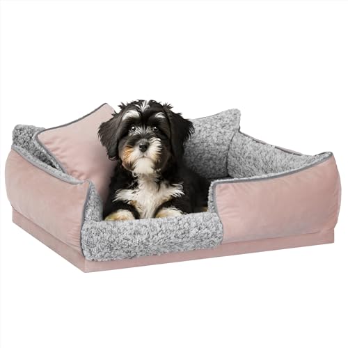 PillowPrim Hundebett, Haustiermatratze, Katzenbett, Hundekissen, Hundekorb, Hundesofa, Liegeplatz für Hund, Orthopädische, Möbel, 80x60 cm, Lachs PillowPrim Hundebett, Haustiermatratze, Katzenbett, Hundekissen, Hundekorb, Hundesofa, Liegeplatz für Hund, Orthopädische, Möbel, 80x60 cm, Lachs von PillowPrim