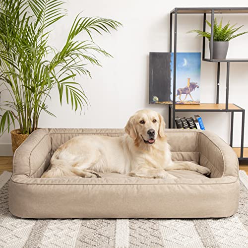 PillowPrim Hundebett, Möbel für Tiere, Katzenbett, Abnehmbar Bezug, Hundekorb, Hundekissen, Hundeliege, Schlafplätze, Hundesofa, Beige, XL: 96x62 cm PillowPrim Hundebett, Möbel für Tiere, Katzenbett, Abnehmbar Bezug, Hundekorb, Hundekissen, Hundeliege, Schlafplätze, Hundesofa, Beige, XL: 96x62 cm von PillowPrim