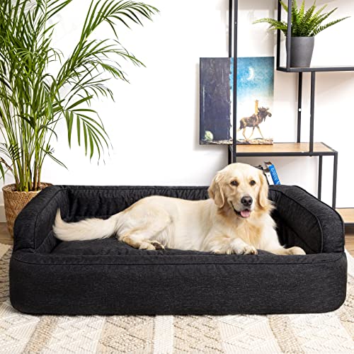 PillowPrim Hundebett, Möbel für Tiere, Katzenbett, Abnehmbar Bezug, Hundekorb, Hundekissen, Hundeliege, Schlafplätze, Hundesofa, Schwarz, L: 78x47 cm PillowPrim Hundebett, Möbel für Tiere, Katzenbett, Abnehmbar Bezug, Hundekorb, Hundekissen, Hundeliege, Schlafplätze, Hundesofa, Schwarz, L: 78x47 cm von PillowPrim