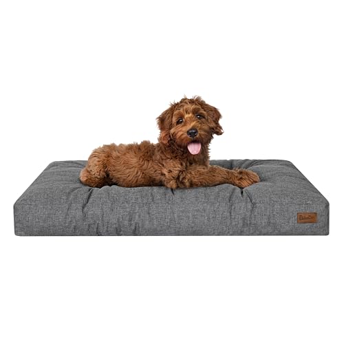 PillowPrim Hundebett, rechteckige Form, Haustiermatratze, Katzenbett, Hundekissen, Korb, Hundesofa, Liegeplatz, Gesteppt, Kissen, für mittelgroße Hunde, Anthrazite PillowPrim Hundebett, rechteckige Form, Haustiermatratze, Katzenbett, Hundekissen, Korb, Hundesofa, Liegeplatz, Gesteppt, Kissen, für mittelgroße Hunde, Anthrazite von PillowPrim