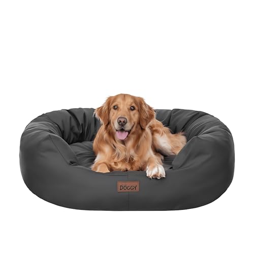 PillowPrim Hundebett | Hundekörbchen für kleine, mittelgroße und große Hunde | Hundekissen | Hundesofa | EInfach zu reinigen | XXL - 113x93 cm | Graphit von PillowPrim