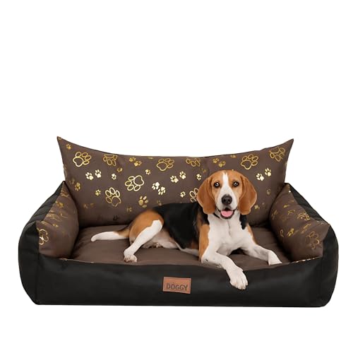 PillowPrim Hundebett - Möbel für Tiere, Katzenbett - Hundekorb für kleine mittelgroße & große Hunde - Hundekissen – Hundesofa – Hundeliege – Schlafplätze - 80x61 cm - Braun mit Pfoten PillowPrim Hundebett - Möbel für Tiere, Katzenbett - Hundekorb für kleine mittelgroße & große Hunde - Hundekissen – Hundesofa – Hundeliege – Schlafplätze - 80x61 cm - Braun mit Pfoten von PillowPrim