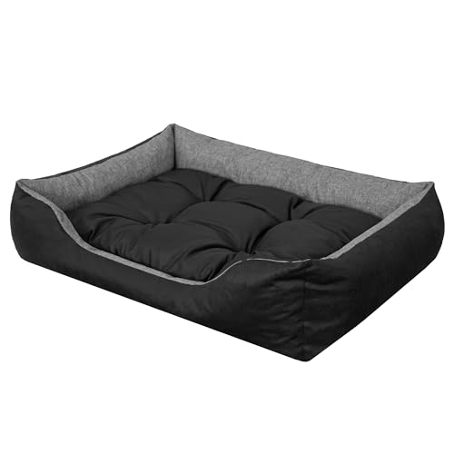 PillowPrim Hundebett - katzenkorb - kuscheliges Hundekissen - Hundekissen für große Hunde - erhöhte Ränder EInfach zu reinigen, XL, 114x84 cm, Graphit PillowPrim Hundebett - katzenkorb - kuscheliges Hundekissen - Hundekissen für große Hunde - erhöhte Ränder EInfach zu reinigen, XL, 114x84 cm, Graphit von PillowPrim