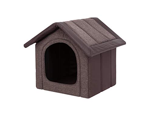 Hundehütte Hundehöhle Hundebett Hundehaus Katzenhöhle Tierbett XL - 60x55 cm braunes Öko-Leder Hundehütte Hundehöhle Hundebett Hundehaus Katzenhöhle Tierbett XL - 60x55 cm braunes Öko-Leder von PillowPrim