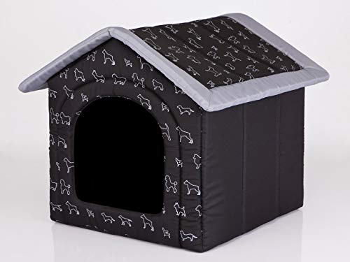 PillowPrim Hundehütte Hundehöhle Hundebett Hundehaus Katzenhöhle mittle L - 52x46 cm schwarz mit Hunden PillowPrim Hundehütte Hundehöhle Hundebett Hundehaus Katzenhöhle mittle L - 52x46 cm schwarz mit Hunden von PillowPrim