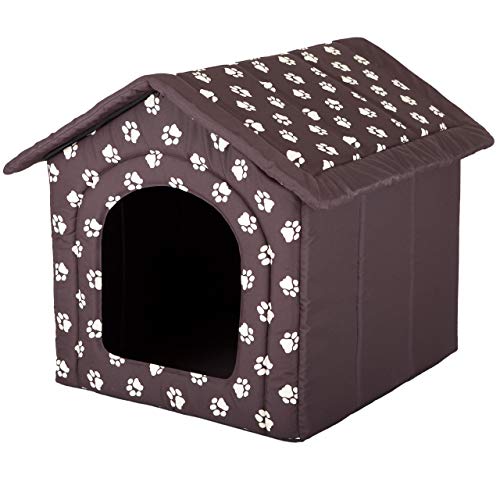 PillowPrim Hundehütte Hundehöhle Hundebett Hundehaus Katzenhöhle mittle M - 44x38 cm braun mit Pfoten PillowPrim Hundehütte Hundehöhle Hundebett Hundehaus Katzenhöhle mittle M - 44x38 cm braun mit Pfoten von PillowPrim