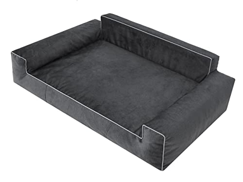 PillowPrim Hundebett, Möbel für Tiere, Katzenbett, Abnehmbar Bezug, Hundeliege, Schlafplätze, große Hunde, Hundesofa, Korb, Waschbar, Schwarz, XXL: 116x78 cm PillowPrim Hundebett, Möbel für Tiere, Katzenbett, Abnehmbar Bezug, Hundeliege, Schlafplätze, große Hunde, Hundesofa, Korb, Waschbar, Schwarz, XXL: 116x78 cm von PillowPrim