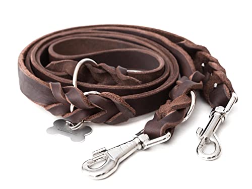 Verstellbare lederleine für Hunde, Hundeleine, Lederleine, mehrfach verstellbare Führleine, Braun Verstellbare lederleine für Hunde, Hundeleine, Lederleine, mehrfach verstellbare Führleine, Braun von PillowPrim
