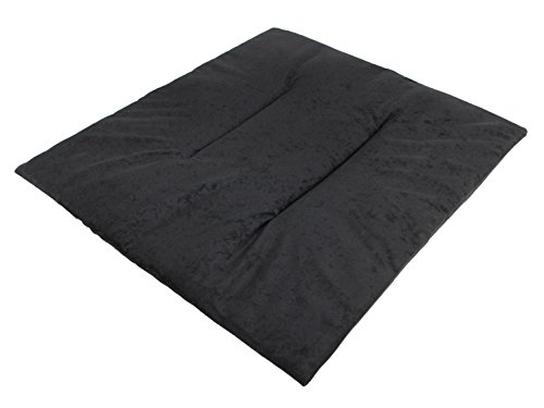 Pillowprim Hundekissen Hundekorb Kissen Hundepolster Hundehütte Polster Betten mittelgroße Hunde R4-56 x 49 cm Schwarz Samt von PillowPrim