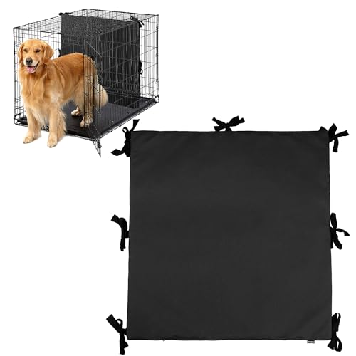 Weiche Trennwand für Hundekäfige (nur Trennwand, ohne Kiste), Hundehütten-Trennwand mit Bändern für Welpentraining, schwarz, 57,1 cm H x 61 cm B von Pilviset