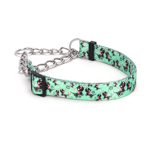 Pimaodog Martingale Hundehalsband mit Edelstahlkette, begrenztes Kettenzug-Trainingshalsband für kein Ziehen, Training, Hund, Blume, mehrfarbig, niedliche Muster, hochwertiges rutschfestes Halsband Pimaodog Martingale Hundehalsband mit Edelstahlkette, begrenztes Kettenzug-Trainingshalsband für kein Ziehen, Training, Hund, Blume, mehrfarbig, niedliche Muster, hochwertiges rutschfestes Halsband von Pimaodog