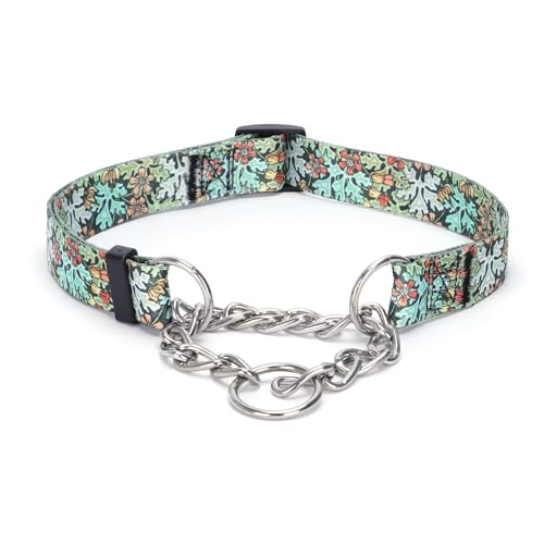 Pimaodog Martingale Hundehalsband mit Edelstahlkette, begrenztes Kettenzug-Trainingshalsband für kein Ziehen, Training, Hund, Blume, mehrfarbig, niedliche Muster, hochwertiges rutschfestes Halsband (M Pimaodog Martingale Hundehalsband mit Edelstahlkette, begrenztes Kettenzug-Trainingshalsband für kein Ziehen, Training, Hund, Blume, mehrfarbig, niedliche Muster, hochwertiges rutschfestes Halsband (M von Pimaodog