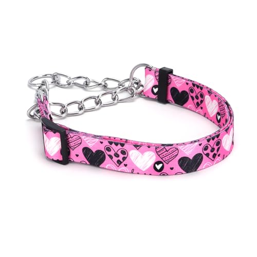 Pimaodog Martingale Hundehalsband mit Edelstahlkette, begrenztes Kettenzug-Trainingshalsband für kein Ziehen, für Hundetraining, Blume, mehrfarbig, niedliche Muster, hochwertiges rutschfestes Halsband Pimaodog Martingale Hundehalsband mit Edelstahlkette, begrenztes Kettenzug-Trainingshalsband für kein Ziehen, für Hundetraining, Blume, mehrfarbig, niedliche Muster, hochwertiges rutschfestes Halsband von Pimaodog
