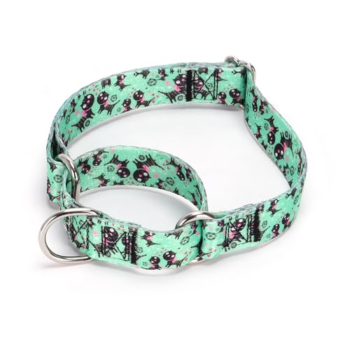 Pimaodog Strapazierfähiges Nylon-Hundehalsband, verstellbares Martingal-Hundehalsband für Spaziergänge, Training, für Jungen und Mädchen, mittelgroße und große Hunde (Nr. 4, M: 36–45 cm) von Pimaodog