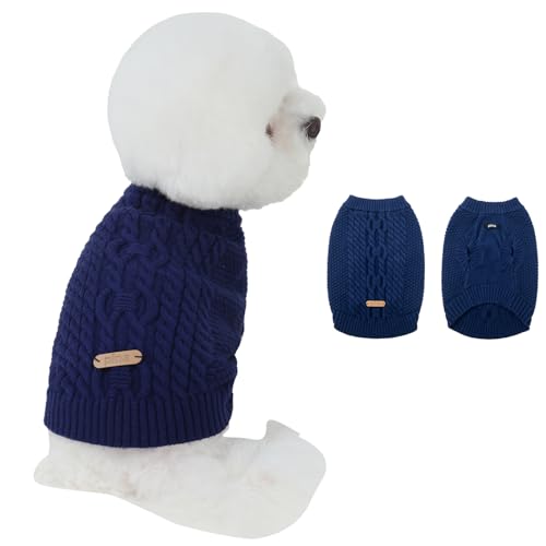 PINA Hundepullover, gestrickter Hundepullover für kaltes Wetter, klassischer warmer und winddichter Welpenpullover, Winterkleidung für kleine, mittelgroße und große Hunde PINA Hundepullover, gestrickter Hundepullover für kaltes Wetter, klassischer warmer und winddichter Welpenpullover, Winterkleidung für kleine, mittelgroße und große Hunde von Pina