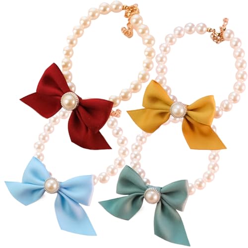 4PCS PET CKAR Fits 5,9-8.3 '' Neck Circ..Harzperlenhundkragen mit Band Bug Glamourory Pearl Cat Catar mit verstellbarem Verschluss für Geburtstagsfeiern, Hochzeiten und Festivals, Perlenhundkragen 4PCS PET CKAR Fits 5,9-8.3 '' Neck Circ..Harzperlenhundkragen mit Band Bug Glamourory Pearl Cat Catar mit verstellbarem Verschluss für Geburtstagsfeiern, Hochzeiten und Festivals, Perlenhundkragen von Pineeseatile