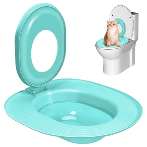 Cat Toilet Trainer Kit Katzen-Toilettentrainer tragbares Toilettentraining für Katzen wiederverwendbares Katzentraining für Katzenkatze Anti-Rutsch-Katzentrainer für Tierpflege, Blau, Katzen-Toilette Cat Toilet Trainer Kit Katzen-Toilettentrainer tragbares Toilettentraining für Katzen wiederverwendbares Katzentraining für Katzenkatze Anti-Rutsch-Katzentrainer für Tierpflege, Blau, Katzen-Toilette von Pineeseatile