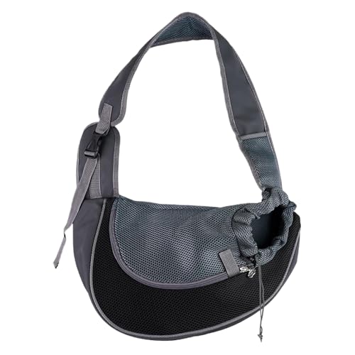 Pineeseatile Hundeträgerschlinge, atmungsaktives Netz mit Händen frei Crossbody Welpenschlinge mit verstellbarem Riemen, Träger für innerhalb von 4 kg kleine Hunde, s von Pineeseatile