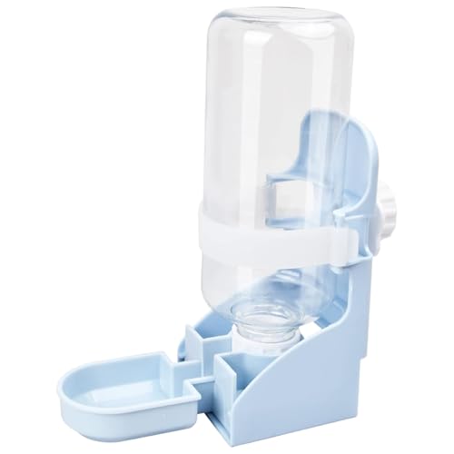 Kaninchenfutterautomaten, Kaninchenwasserspender, 500 ml sicherer PP abnehmbar hängende automatische Anti-Drip-Haustierwasserflasche für Chinchilla-Meerschweinchen von Pineeseatile