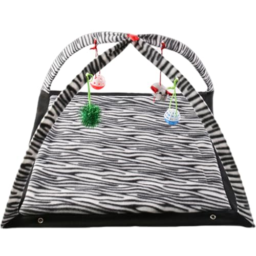 Katzenspielmatte, Faltbare Katzenaktivitätszentrum mit hängenden Spielzeug und Fleece -Matte, interaktive Schwarz -Weiß -Streifen -Katzenaktivitätsmatte für Innenkatzen, Nickerchen, Katzenaktivitätsm Katzenspielmatte, Faltbare Katzenaktivitätszentrum mit hängenden Spielzeug und Fleece -Matte, interaktive Schwarz -Weiß -Streifen -Katzenaktivitätsmatte für Innenkatzen, Nickerchen, Katzenaktivitätsm von Pineeseatile