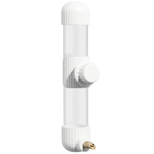 Kein Mess -Vogel -Feeder für Käfig, Vogelwasserspender, 280 ml automatischer Wasserer mit Federventil, klarer Sittichwasserspender für Käfig von Pineeseatile