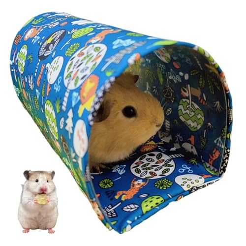 Meerschweinchen-Tunnel, Hamster-Tunnel 12x7x6in Cartoon Wald Meerschweinchen 4-Season-Stoff Hamster Versteckversteck Kleiner Haustierzubehör für Kaninchen, Hedgehog, Chinchilla & More von Pineeseatile