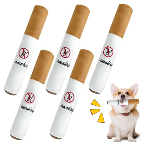 Pineeseatile 5pcs Realistische, lustige Zigarettenhund Spielzeug - Plüsch gefülltes Hund Spielzeug zum Kauen, Zahnen Pineeseatile 5pcs Realistische, lustige Zigarettenhund Spielzeug - Plüsch gefülltes Hund Spielzeug zum Kauen, Zahnen von Pineeseatile