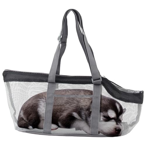Pineeseatile Katzenbeutelträger, Haustierträger, Mesh -Katzenbeutel mit verstellbarem Griff und Basi von Pineeseatile